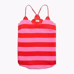 COPY - J. Crew Striped Scalloped Cami Top